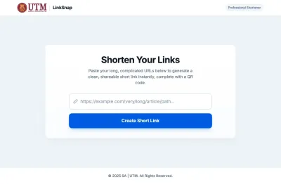 LinkSnap UTM | Free Professional URL Shortener & QR Code Generator